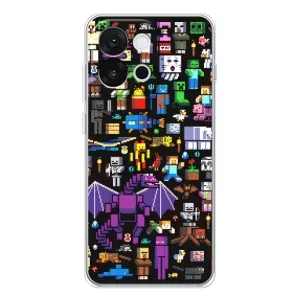 Чехол майнкрафт для OnePlus 13T (Все персонажи)