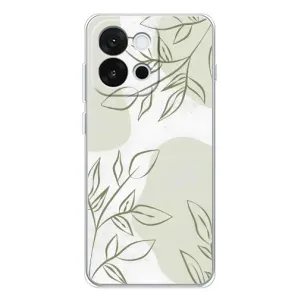 Чехол цветочный дизайн для OnePlus 13T (Зелёный дизайн)