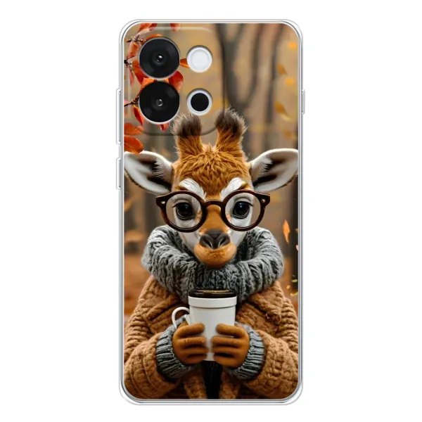 Чехол с рисунком «Жираф с кофе» для OnePlus 13T Чехол с рисунком «Жираф с кофе» для OnePlus 13T