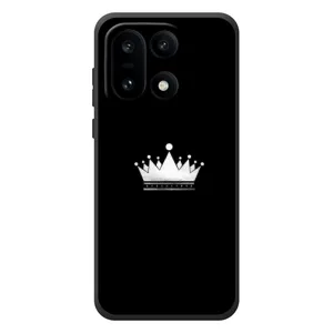 Чохол (Корона на чорному фоні) для Читати смартфон 15 aults Андроїд (Біла корона)
