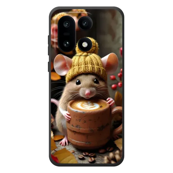 Чехол с рисунком «Мышка с кофе» для OnePlus 15 Чехол с рисунком «Мышка с кофе» для OnePlus 15