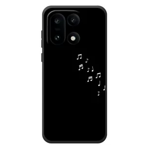 Чехол с картинками на черном фоне для OnePlus 15 (Ноты)