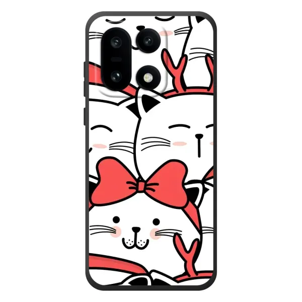 Чехол с рисунком «Новогодние котики» для OnePlus 15