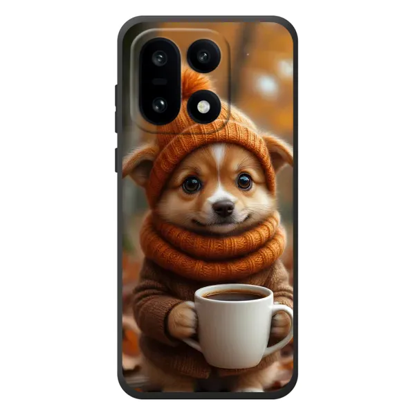 Чехол с рисунком «Собачка с кофе» для OnePlus 15 Чехол с рисунком «Собачка с кофе» для OnePlus 15