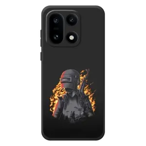 Силиконовый чехол с картинкой "Герой Pubg" на OnePlus 15 (В огне)