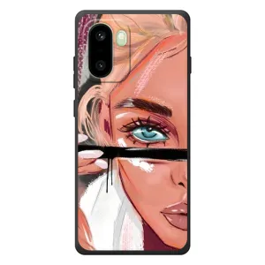 Силиконовый Чехол на OnePlus 15R с картинкой Стильных Девушек (Девушка и ресницы)