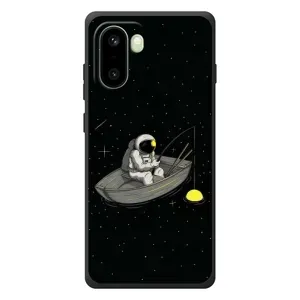 Силиконовый Чехол с принтом "Космонавты" на OnePlus 15R (Космонавт на рыбалке)