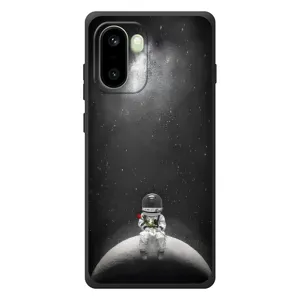 Силиконовый Чехол с принтом "Космонавты" на OnePlus 15R (Космонавт романтик)