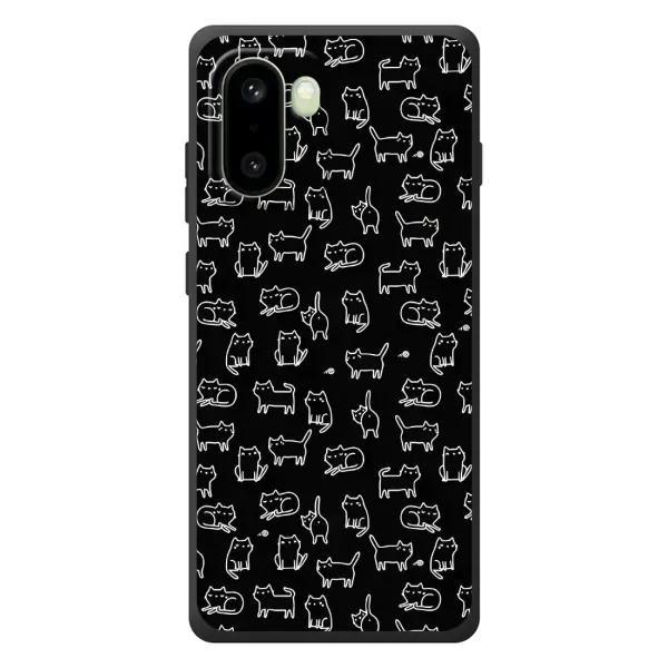 Чехол с рисунком «Котики на черном» для OnePlus 15R Чехол с рисунком «Котики на черном» для OnePlus 15R