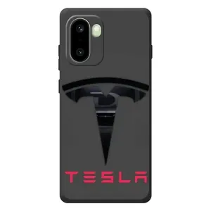 Силіконовий бампер з картинкою машини на OnePlus 15R (Logo TESLA)