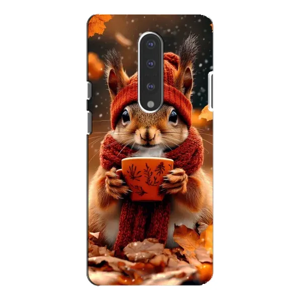 Чехол с рисунком «Белка с кофе» для OnePlus 7 Pro