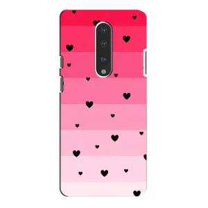 Чохли з тематикою "Маленькі Сердчеки" на OnePlus 7 Pro (Чорні сердечка)