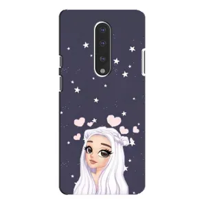 Чохол з малюнком «Дівчина та серця» для OnePlus 7 Pro