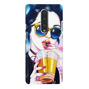 Чехол с рисунком «Девушка с коктейлем» для OnePlus 7 Pro