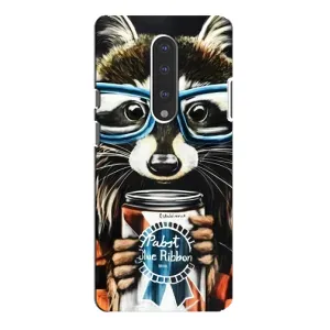 Силиконовый Чехол с Енотами на OnePlus 7 Pro (Енот в очках)