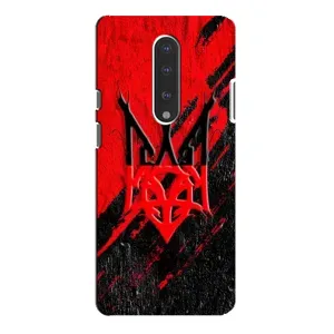 Чехлы УПА (Красно-Чёрный) на OnePlus 7 Pro (Герб в цвете УПА)