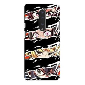 Силіконові чохлі з очіма Anime для ВанПлас 7 Про (Очі на чорному)