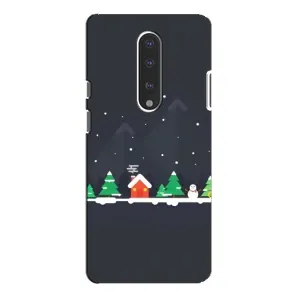 Силіконовий бампер на різдво для OnePlus 7 Pro (Місто зимове)