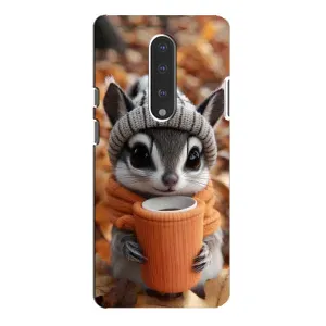 Печатный чехол «Зверята с кофе» для OnePlus 7 Pro (Грызунчик с кофе)