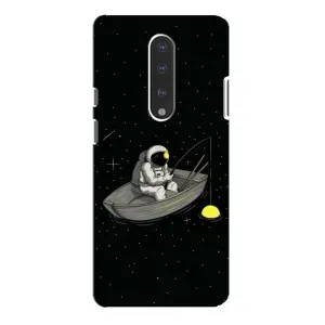 Силиконовый Чехол с принтом "Космонавты" на OnePlus 7 Pro (Космонавт на рыбалке)
