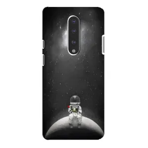 Силиконовый Чехол с принтом "Космонавты" на OnePlus 7 Pro (Космонавт романтик)