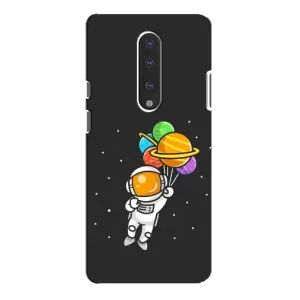 Силиконовый Чехол с принтом "Космонавты" на OnePlus 7 Pro (Космонавт с шариками)