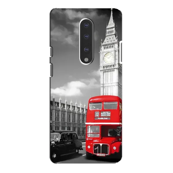 Чехол с рисунком «Красный автобус» для OnePlus 7 Pro