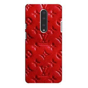 Текстурный Чехол Louis Vuitton для ВанПлас 7 Про (Красный ЛВ)