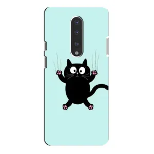 Силиконовый чехол с котиком для OnePlus 7 Pro (Падающий кот)