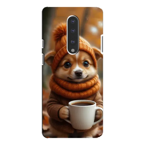 Чехол с рисунком «Собачка с кофе» для OnePlus 7 Pro