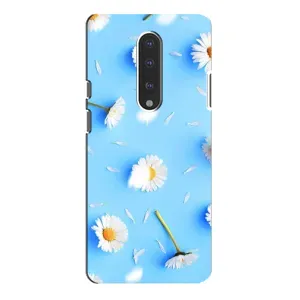 Чохол з Квітами для OnePlus 7 Pro (ромашки на блакитному)