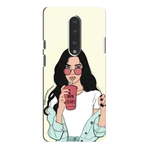 Силиконовый Чехол на OnePlus 7 Pro с картинкой Стильных Девушек (С напитком)