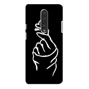 Чохол (Знак сердечка) для OnePlus 7 Pro (Сердечко на чорному)