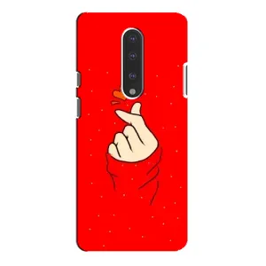 Чохол (Знак сердечка) для OnePlus 7 Pro (Сердечко на червоному)