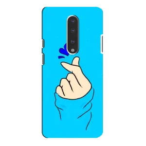 Чохол (Знак сердечка) для OnePlus 7 Pro (Сердечко на синоьому)