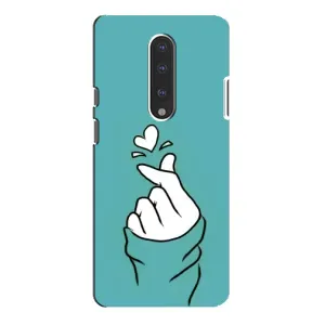 Чохол (Знак сердечка) для OnePlus 7 Pro (Сердечко на бірюзовому)