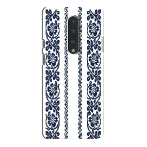 Силиконовый Чехол на OnePlus 7 Pro с картинкой Вышиванки (Синяя вышиванка)