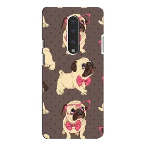 Чехол (ТПУ) Милые собачки для OnePlus 7 Pro (Собачки Мопсики)