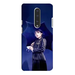 Чохол з картинкою Венсдей на OnePlus 7 Pro (Венсдей з парасолькою)