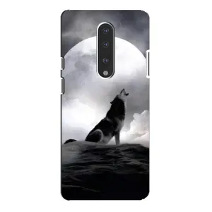 Чехол с Волком на OnePlus 7 Pro (Волк и луна)