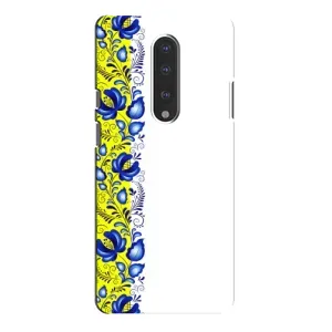 Силиконовый Чехол на OnePlus 7 Pro с картинкой Вышиванки (Желто-синяя вышиванка)