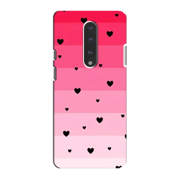 Чохол з малюнком «Чорні сердечка» для OnePlus 7 Чохол з малюнком «Чорні сердечка» для OnePlus 7