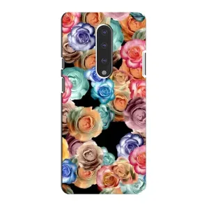 Чохли з тематикою "КВІТИ" на OnePlus 7 (Квіти на чорному)
