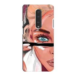 Силиконовый Чехол на OnePlus 7 с картинкой Стильных Девушек (Девушка и ресницы)