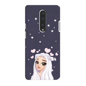 Чехол Стильные девушки на OnePlus 7 (Девушка и сердечки)