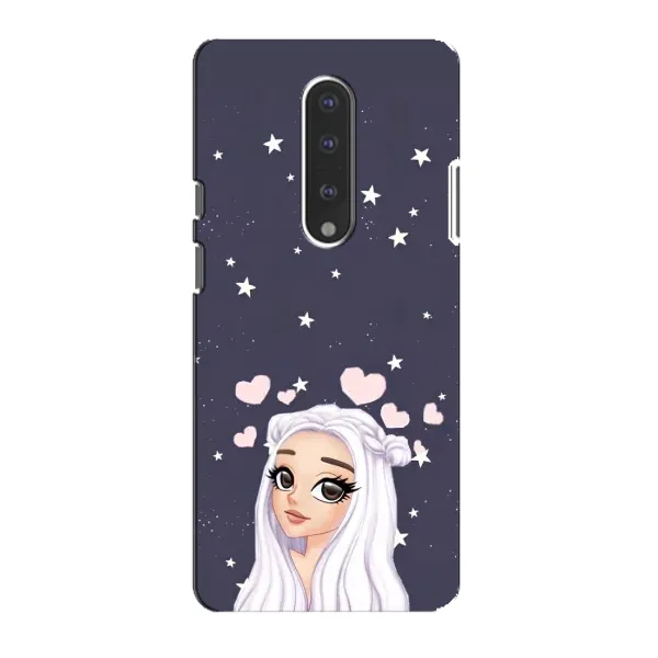 Чехол с рисунком «Девушка и сердечки» для OnePlus 7