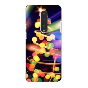 Чохол новорічна ялинка на OnePlus 7 (Гірлянди)
