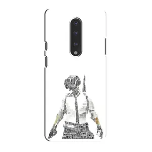 Силиконовый чехол с картинкой "Герой Pubg" на OnePlus 7 (Из букв)
