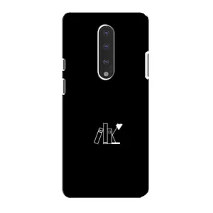 Чехол с картинками на черном фоне для OnePlus 7 (Книжки)