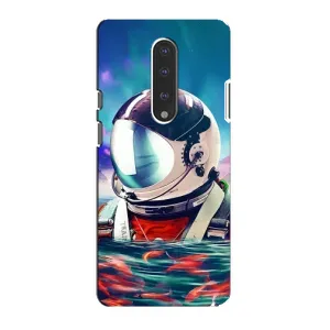 Силиконовый Чехол с принтом "Космонавты" на OnePlus 7 (Космонавт в воде)